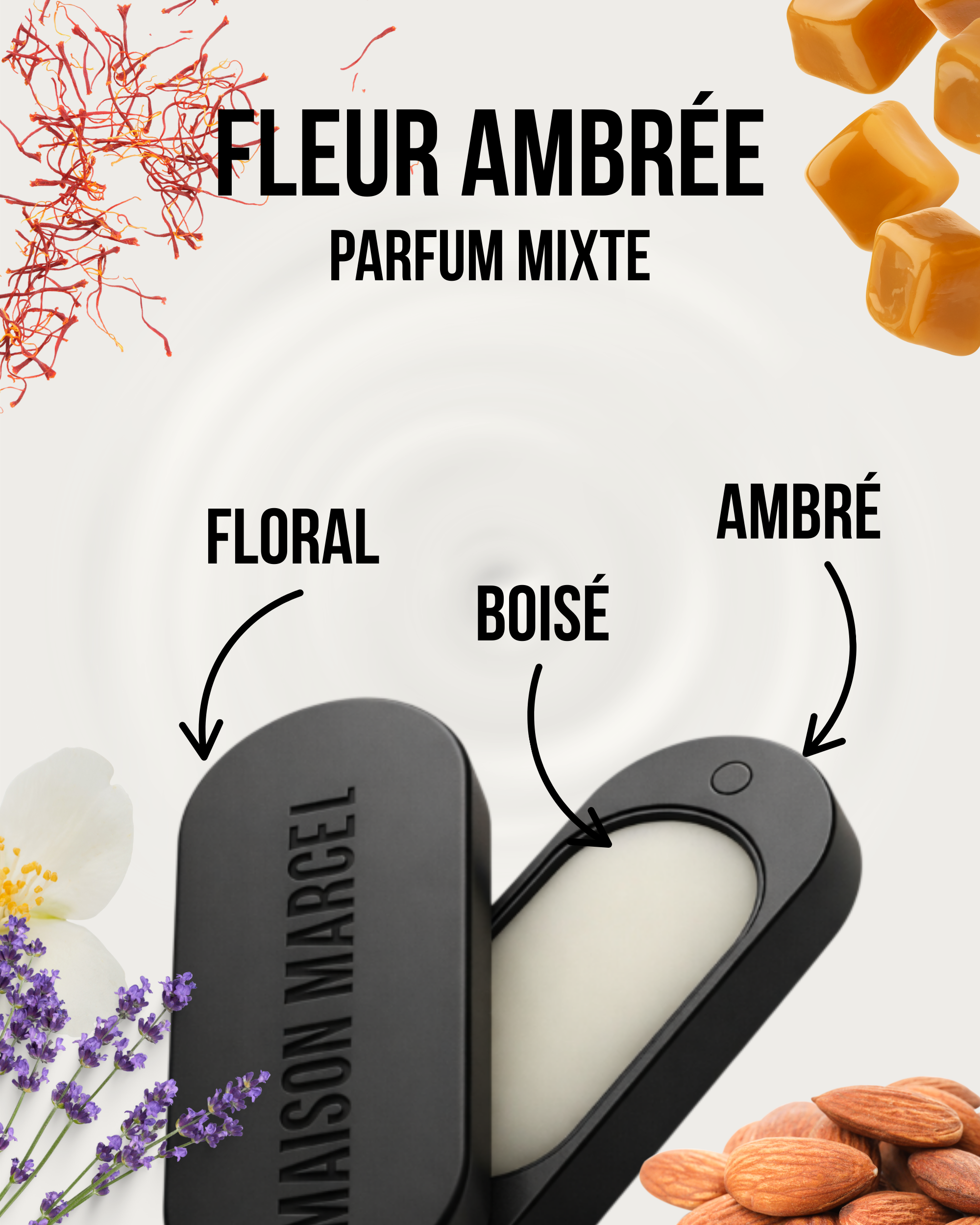 1 parfum Fleur ambrée + 1 écrin au choix